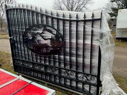 NEW DECORATIVE UNUSED 2023 GREATBEAR 20FT BI-PARTING IRON GATE.