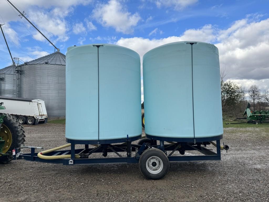 AG SPRAY SINGLE AXLE NURSE TRAILER WITH (2) 3000 GALLON POLLY TANKS