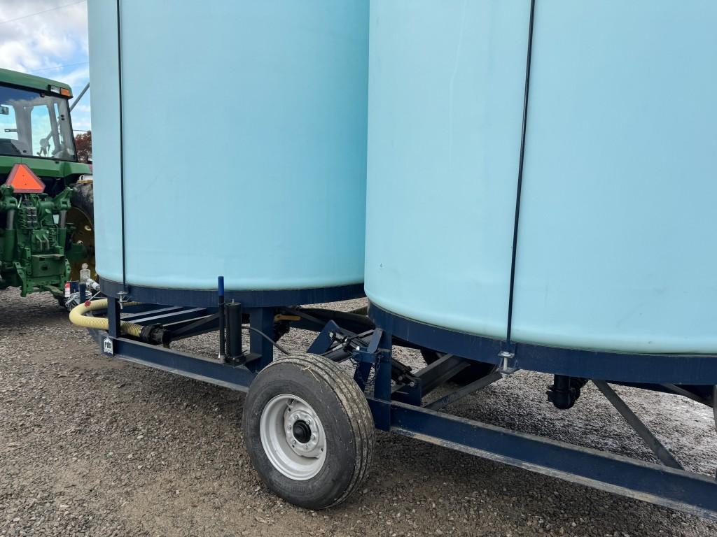 AG SPRAY SINGLE AXLE NURSE TRAILER WITH (2) 3000 GALLON POLLY TANKS