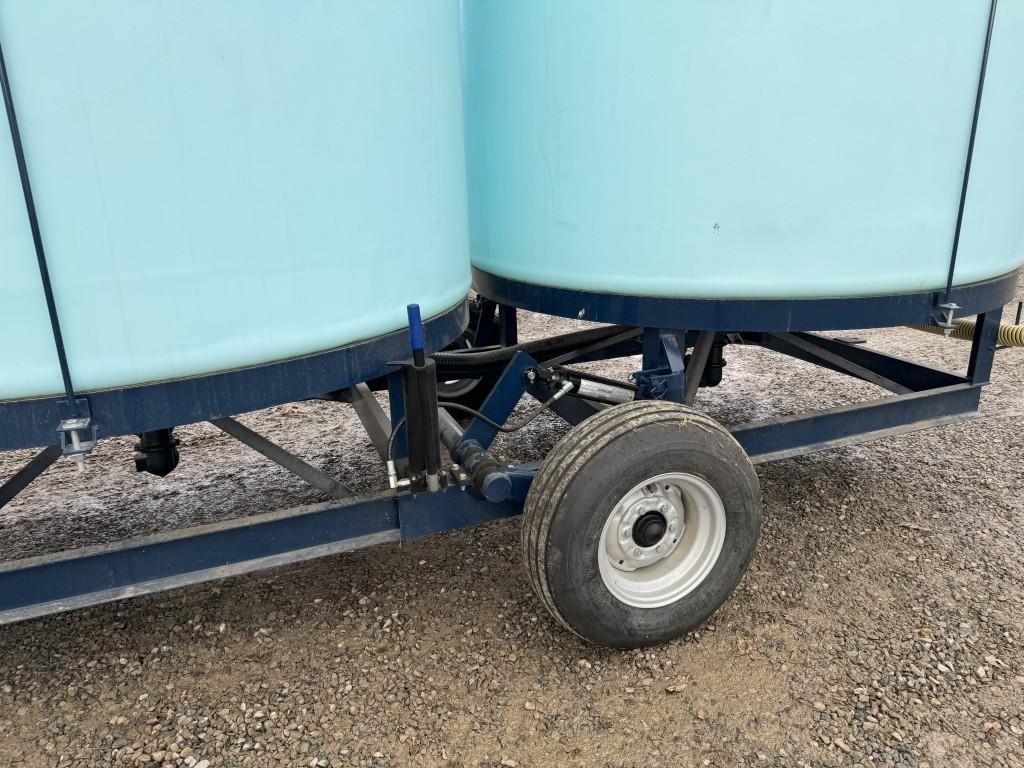 AG SPRAY SINGLE AXLE NURSE TRAILER WITH (2) 3000 GALLON POLLY TANKS