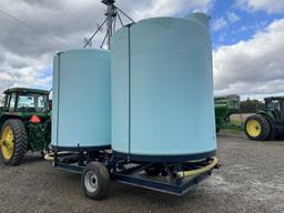 AG SPRAY SINGLE AXLE NURSE TRAILER WITH (2) 3000 GALLON POLLY TANKS