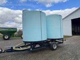 AG SPRAY SINGLE AXLE NURSE TRAILER WITH (2) 3000 GALLON POLLY TANKS