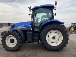 NEW HOLLAND T6030 PLUS TRACTOR, 4WD, 3PT, PTO, 4 REMOTES, 10 FRONT WEIGHTS, 20.8R38 REAR DUALS, 16.9