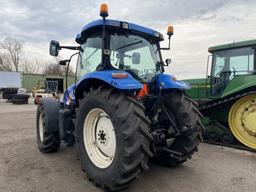 NEW HOLLAND T6030 PLUS TRACTOR, 4WD, 3PT, PTO, 4 REMOTES, 10 FRONT WEIGHTS, 20.8R38 REAR DUALS, 16.9