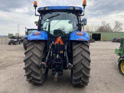 NEW HOLLAND T6030 PLUS TRACTOR, 4WD, 3PT, PTO, 4 REMOTES, 10 FRONT WEIGHTS, 20.8R38 REAR DUALS, 16.9