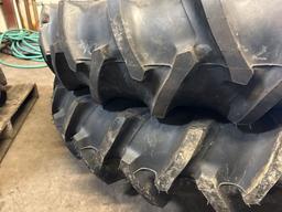 FIRESTONE 12.4-42 TIRES ON 8-BOLT RIMS (2 QTY.)