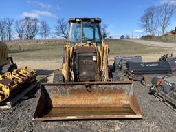 CASE 580L LOADER BACKHOE, 4X4, CAB, 82'' FRONT BUCKET, 23'' REAR BUCKET, REAR OUTRIGGERS, MISSING LO