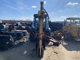 CASE 580L LOADER BACKHOE, 4X4, CAB, 82'' FRONT BUCKET, 23'' REAR BUCKET, REAR OUTRIGGERS, MISSING LO