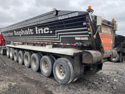 2001 FLOW BOY 8-AXLE LIVE BOTTOM TRAILER, GVWR 136,000 LBS, APPROX 45-TON CAPACITY, TARP, ALL ALUMIN