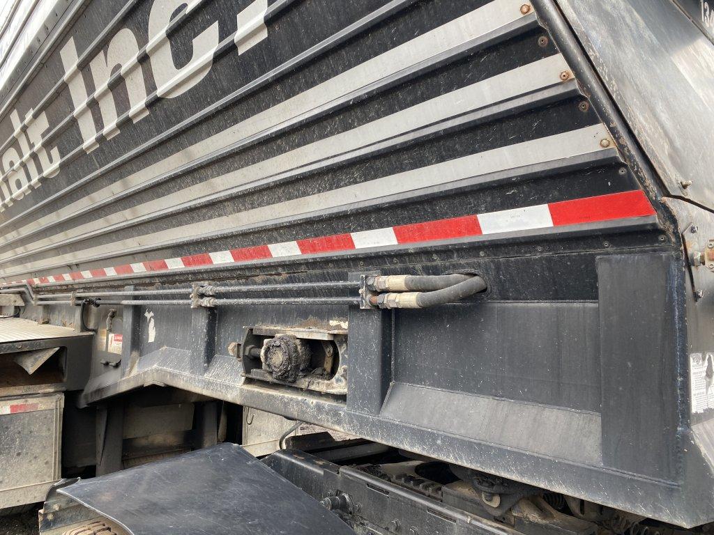 2001 FLOW BOY 8-AXLE LIVE BOTTOM TRAILER, GVWR 136,000 LBS, APPROX 45-TON CAPACITY, TARP, ALL ALUMIN