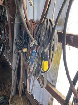 ASSORTED BELTS & HYDRAULIC HOSES, ELECTRICAL WIRE