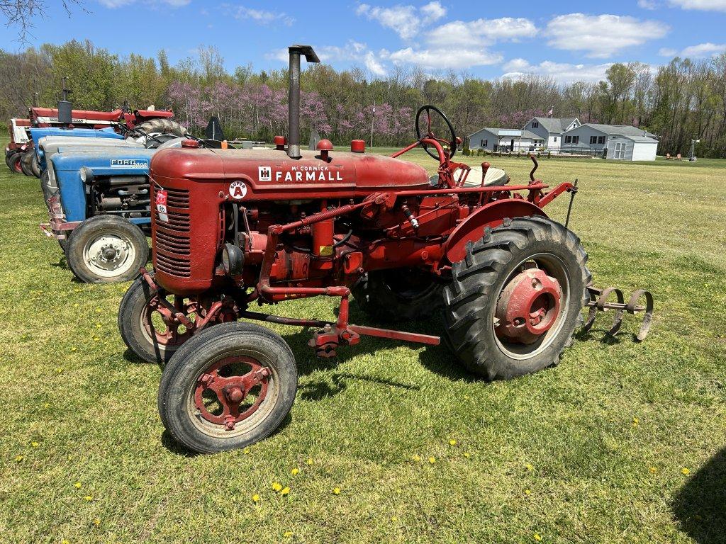 MCCORMICK FARMALL SUPER A TRACTOR WITH REAR CULTIVATOR, PTO, 11.2-24 REAR TIRES