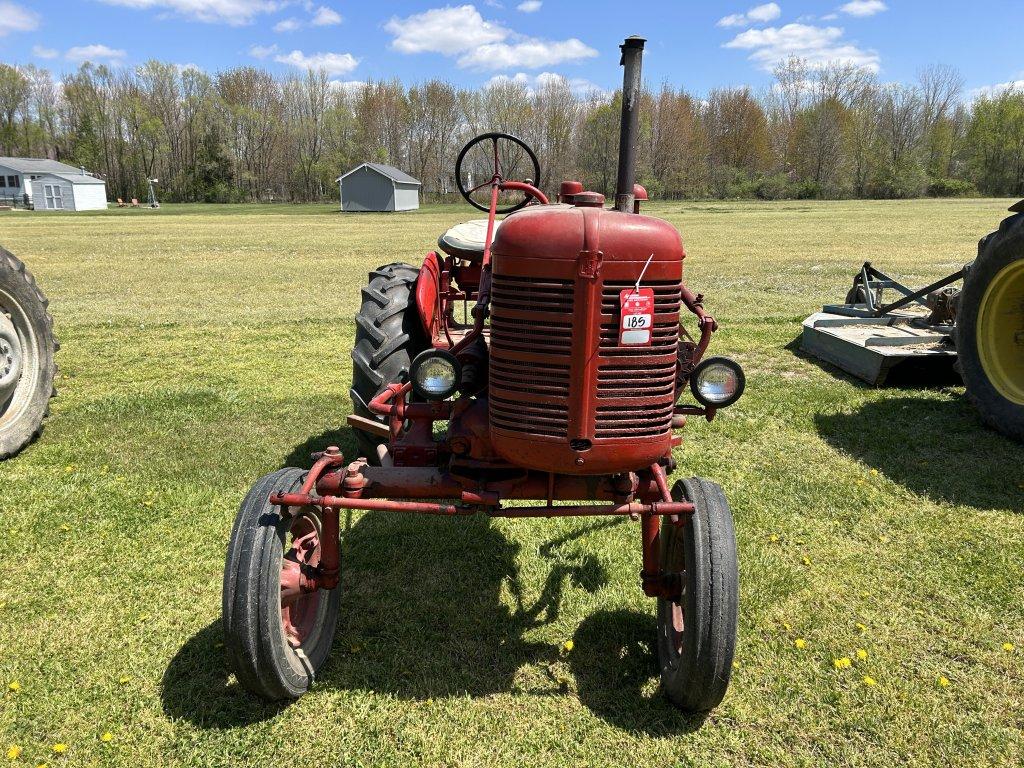 MCCORMICK FARMALL SUPER A TRACTOR WITH REAR CULTIVATOR, PTO, 11.2-24 REAR TIRES