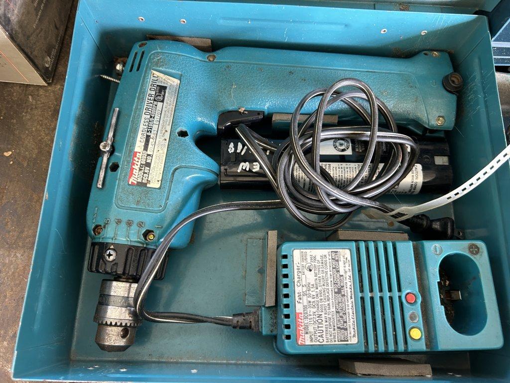 BOSCH HAMMER DRILL AND BITS, MAKITA DRIVER DRILL