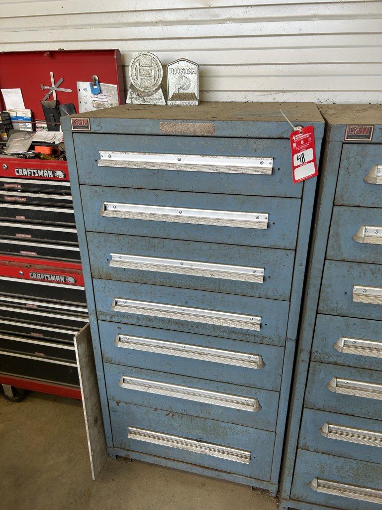 LYON 7-DRAWER CABINET, INCLUDES CONTENTS