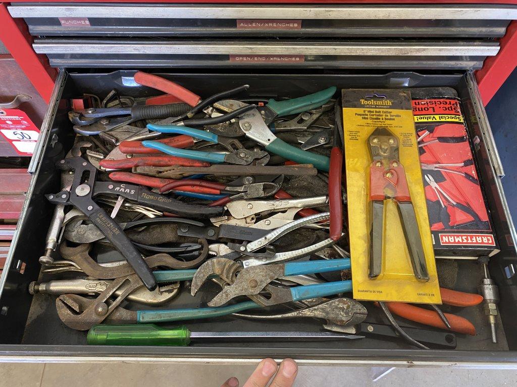 CRAFTSMAN TOOL BOXES (2), WITH ASSORTED TOOLS