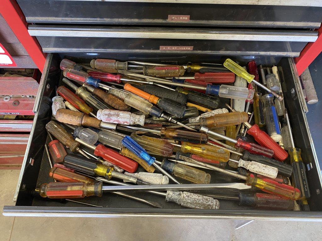 CRAFTSMAN TOOL BOXES (2), WITH ASSORTED TOOLS