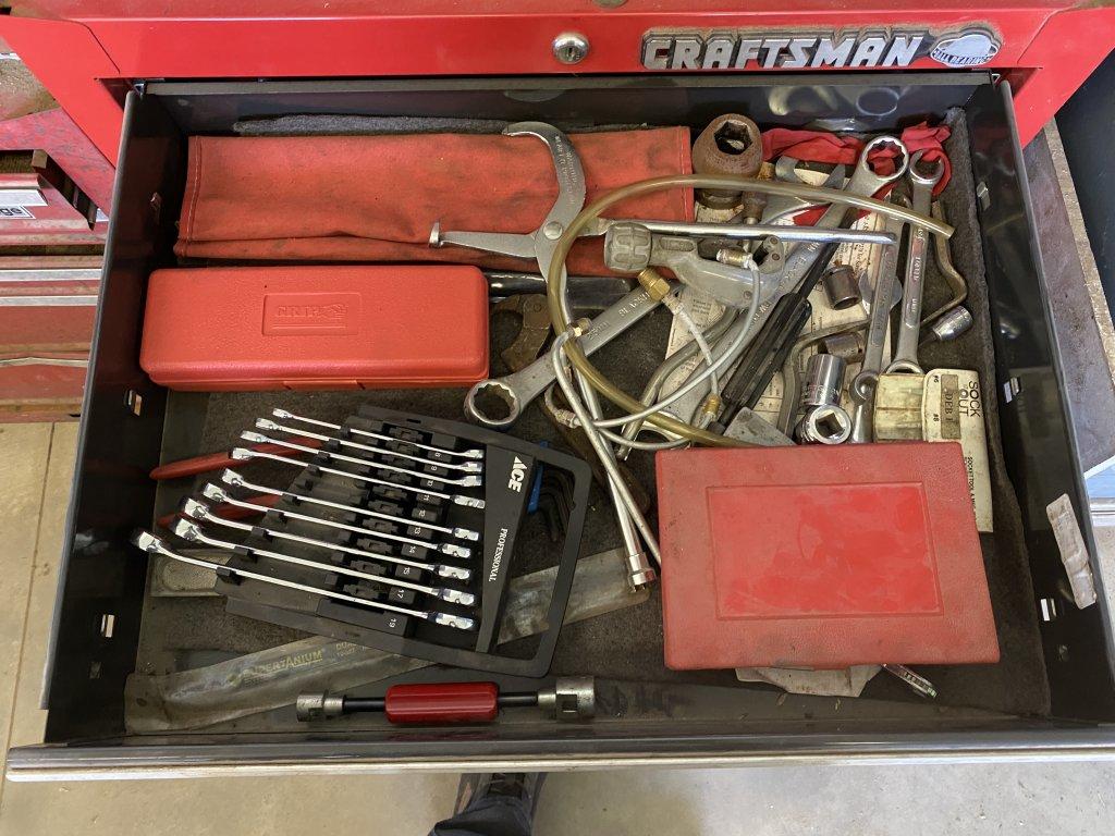 CRAFTSMAN TOOL BOXES (2), WITH ASSORTED TOOLS