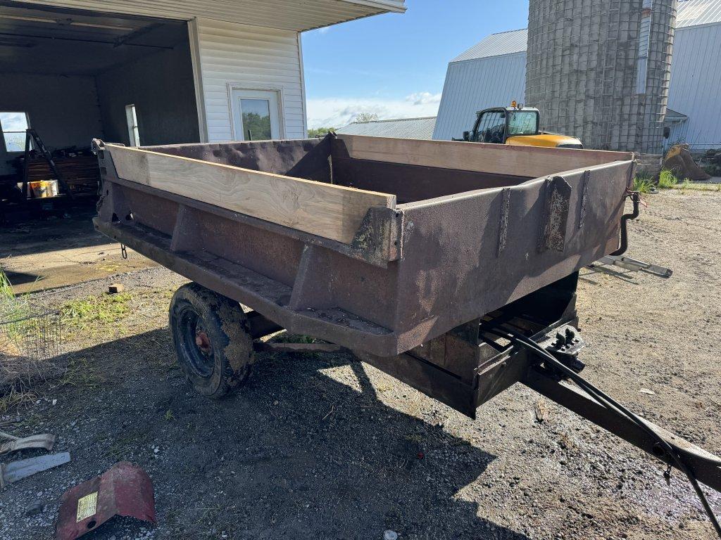 HYDRAULIC DUMP WAGON, 8' X 76'' X 16'', PIN HITCH