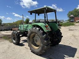 DEUTZ 6275 TRACTOR, 4WD, CANOPY, 3PT, NO TOP LINK, 540 PTO, 2-REMOTES, (12) FRONT WEIGHTS, 18.4-30 R