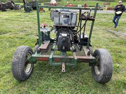 4-WHEEL FORE CART, 2-CYLINDER 25-HP DEUTZ DIESEL, 540 PTO, RECENTLY REBUILT MOTOR, 1-HYDRAULIC REMOT