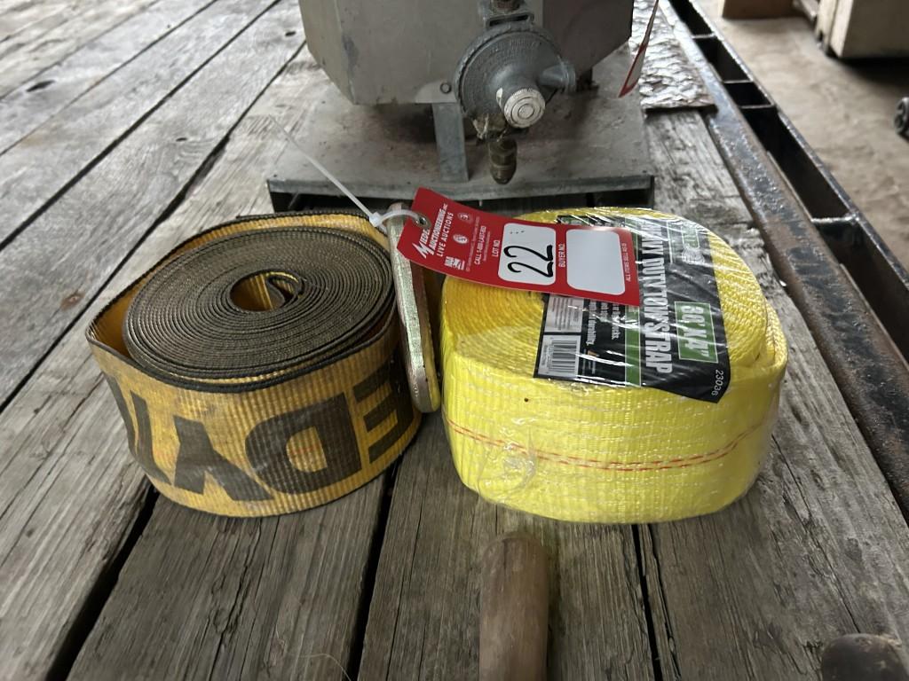 NEW TOW STRAP, 30' X 4'' & HEAVY DUTY STRAP