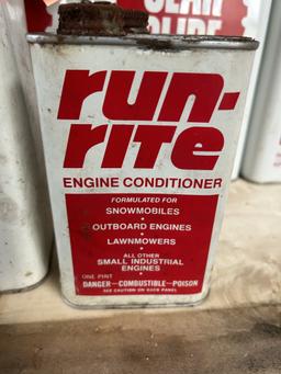 RUNRITE ENGINE CONDITIONER, (2) 1-POINT CANS, SAFE RADIATOR CONDITIONER (1) 1-GALLON CAN