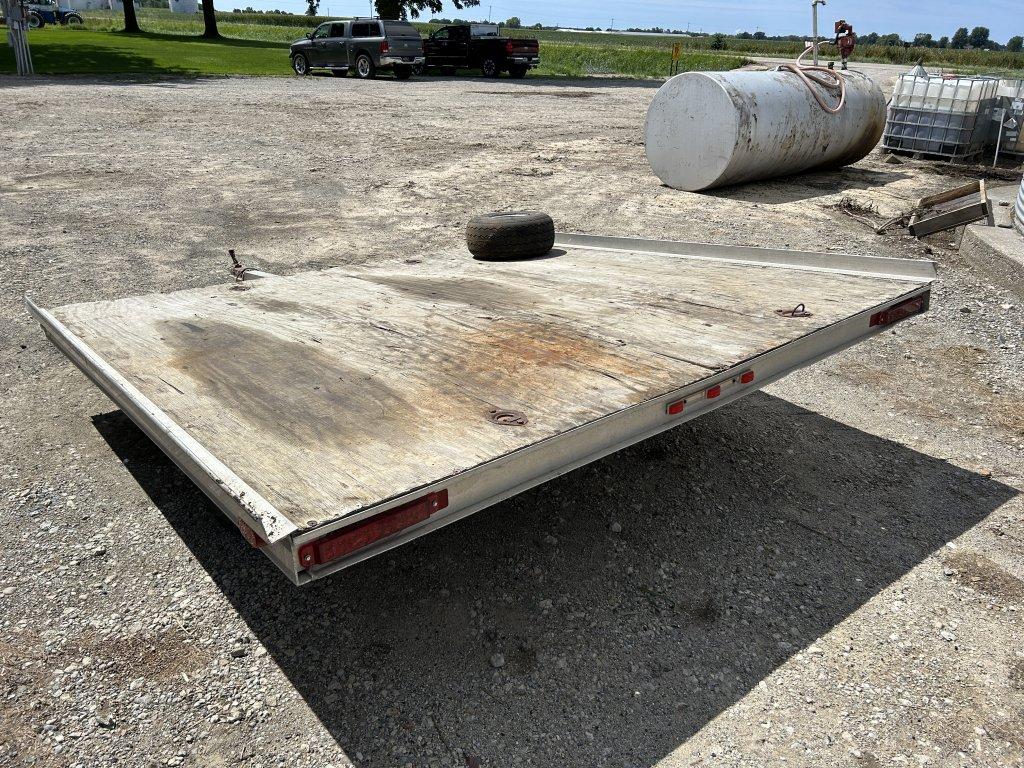 SNOWMOBILE TRAILER, SINGLE AXLE, 2'' BALL, SPARE TIRE, 100'' WIDE X 96'' LONG