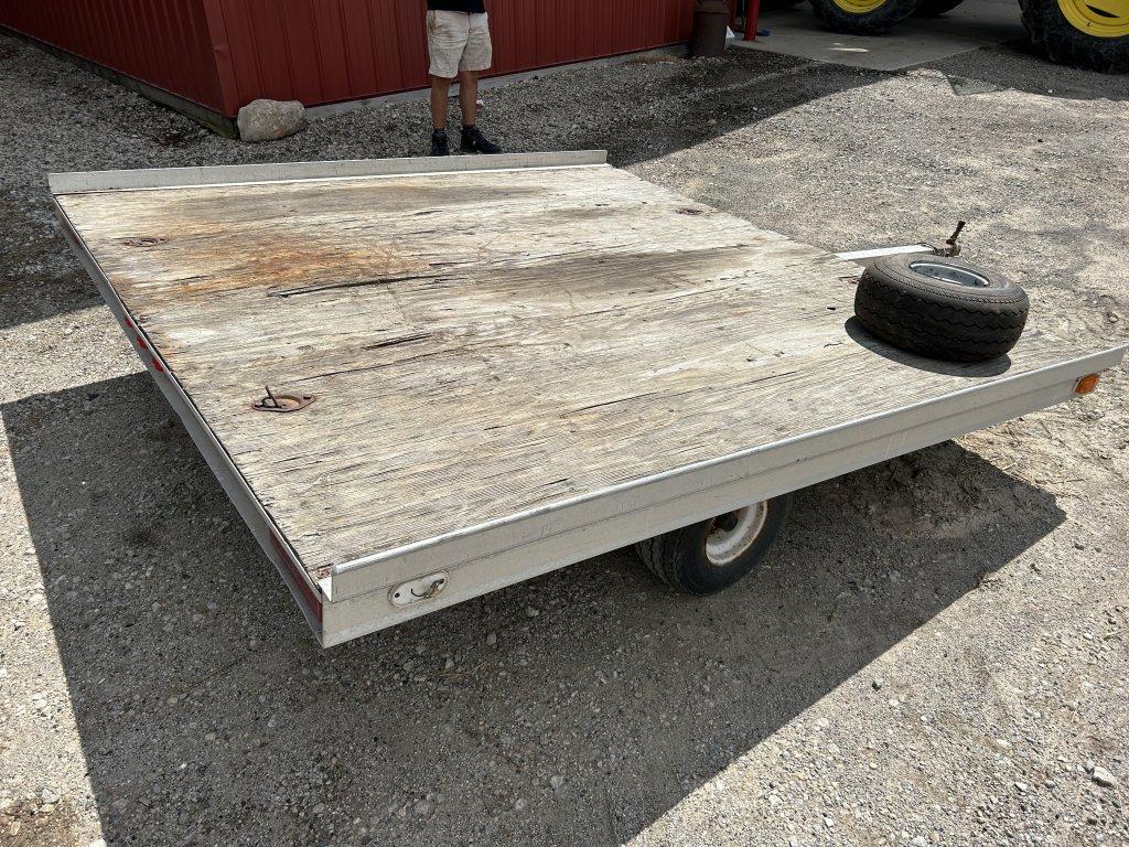 SNOWMOBILE TRAILER, SINGLE AXLE, 2'' BALL, SPARE TIRE, 100'' WIDE X 96'' LONG