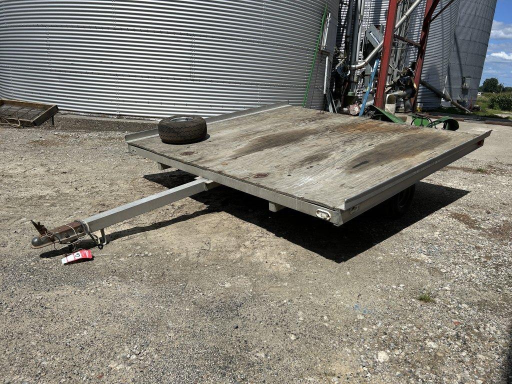 SNOWMOBILE TRAILER, SINGLE AXLE, 2'' BALL, SPARE TIRE, 100'' WIDE X 96'' LONG
