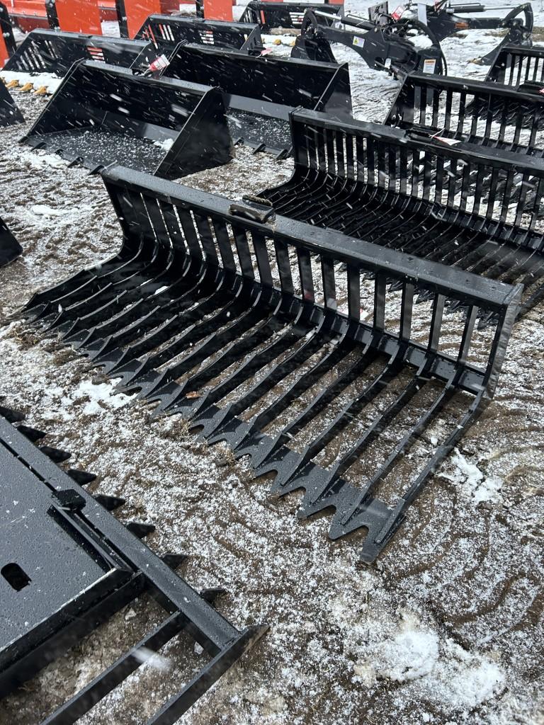 SKID STEER SKELETON/ROCK BUCKET, 76'' WIDE, LOW SIDES
