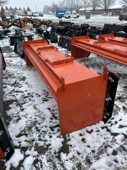 SKID STEER 10' SNOW PUSHER, BOLT ON CUTTING EDGE