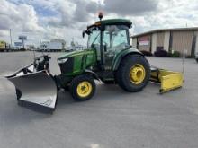 2014 JOHN DEERE 4066R TRACTOR WITH SNOW PLOW & BACK BLADE