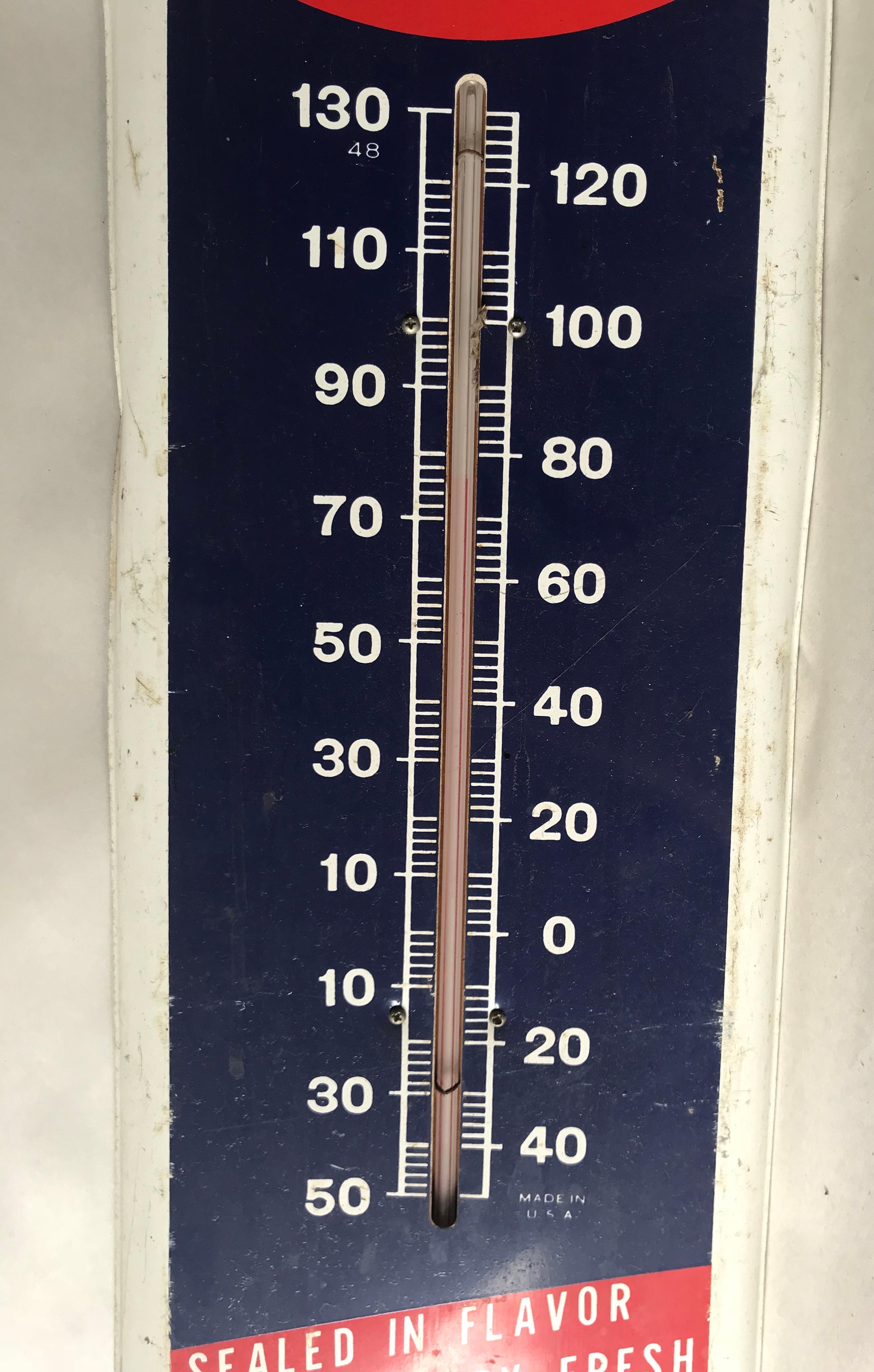 Chew Mail Pouch Tobacco Tin Advertising Thermometer