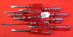 Lot Of 10 Keen Kutter Tenite Plastic Handle Screwdrivers