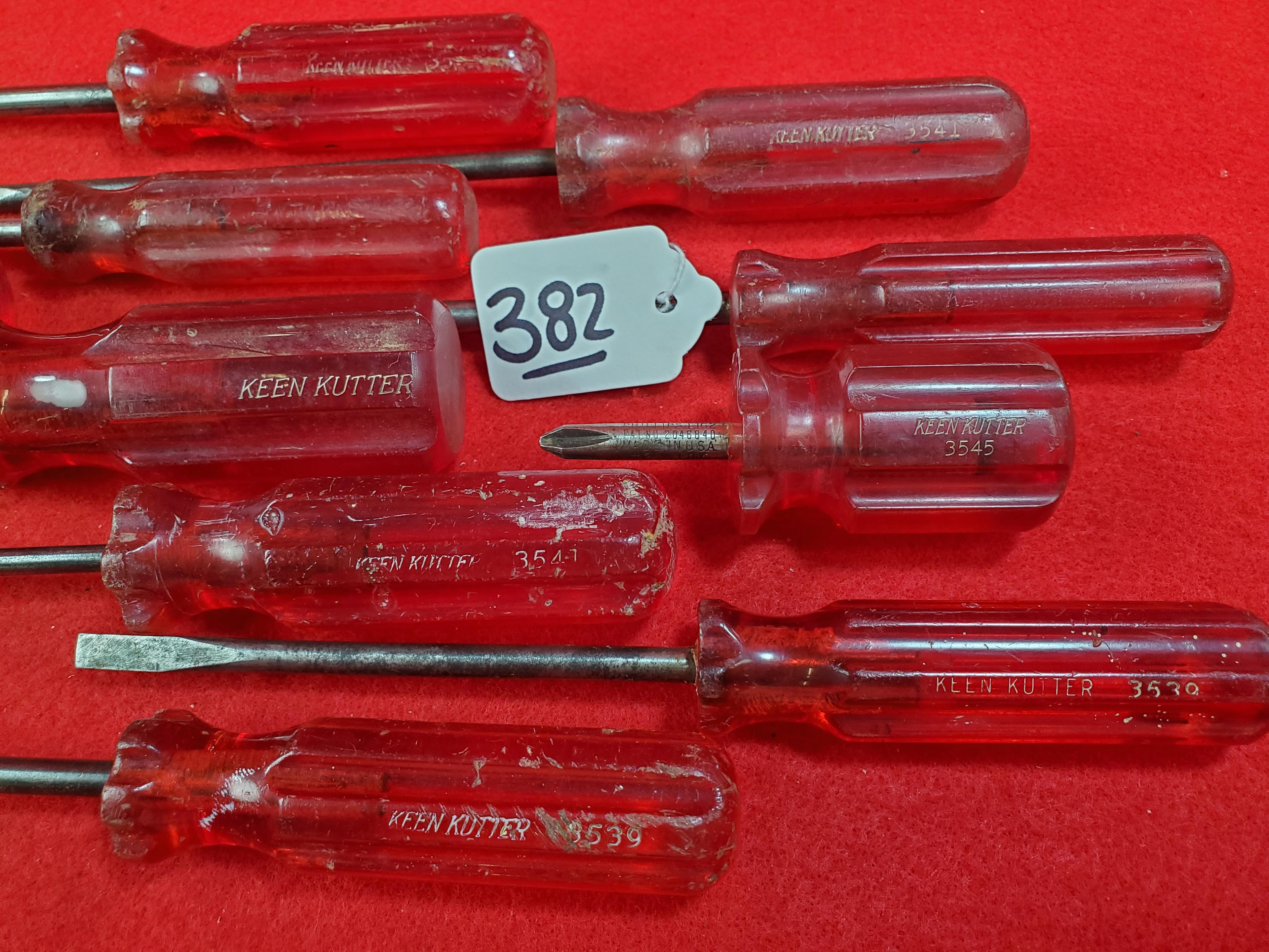 Lot Of 10 Keen Kutter Tenite Plastic Handle Screwdrivers
