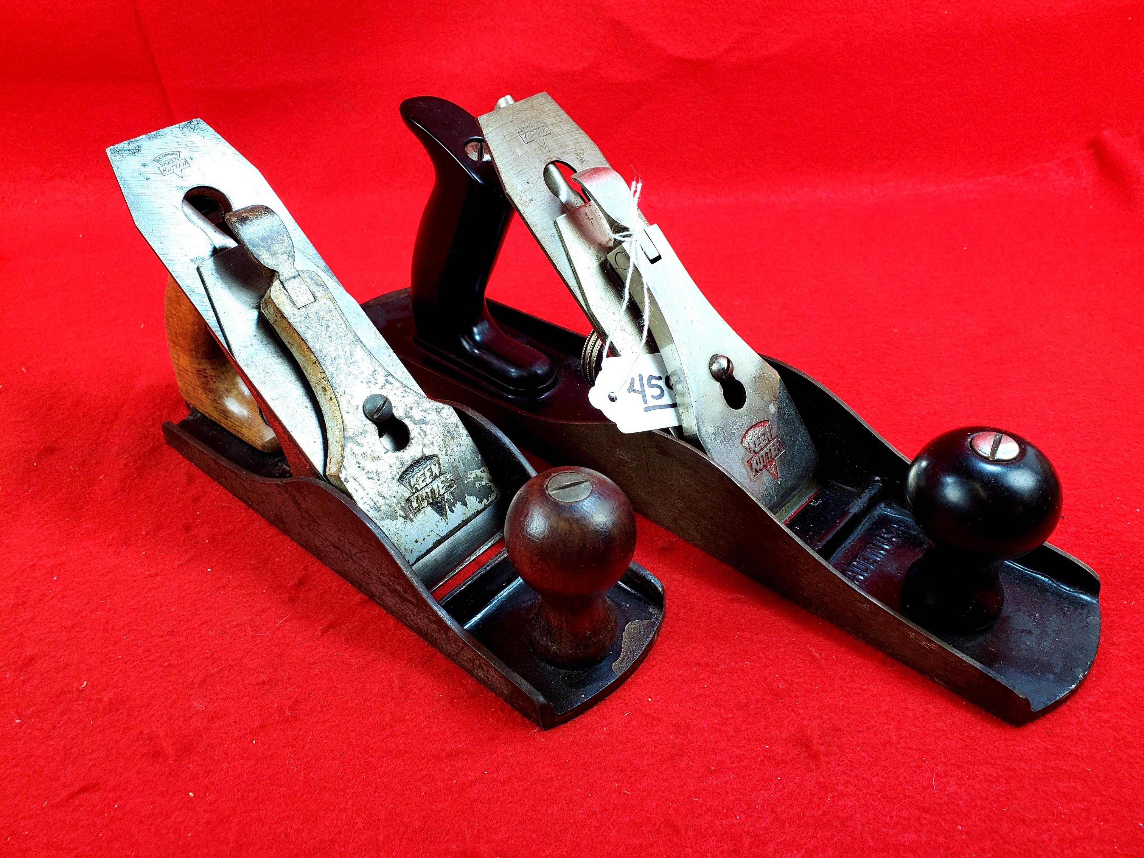Lot Of 2 Shapleigh Kk Iron Plane No 4 W/original Ecs Kk Blade; Shapleigh No 5 Catalog #kkm5