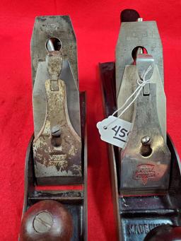 Lot Of 2 Shapleigh Kk Iron Plane No 4 W/original Ecs Kk Blade; Shapleigh No 5 Catalog #kkm5