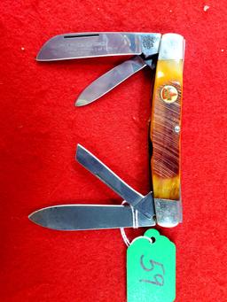 K059: Keen Kutter 2008 Classic 0144/1000; 4 Blades W/long Handles; W/kk Red Logo On Handle