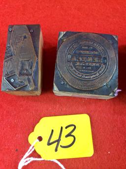 S043: Lot Of 5 Winchester Printers Blocks