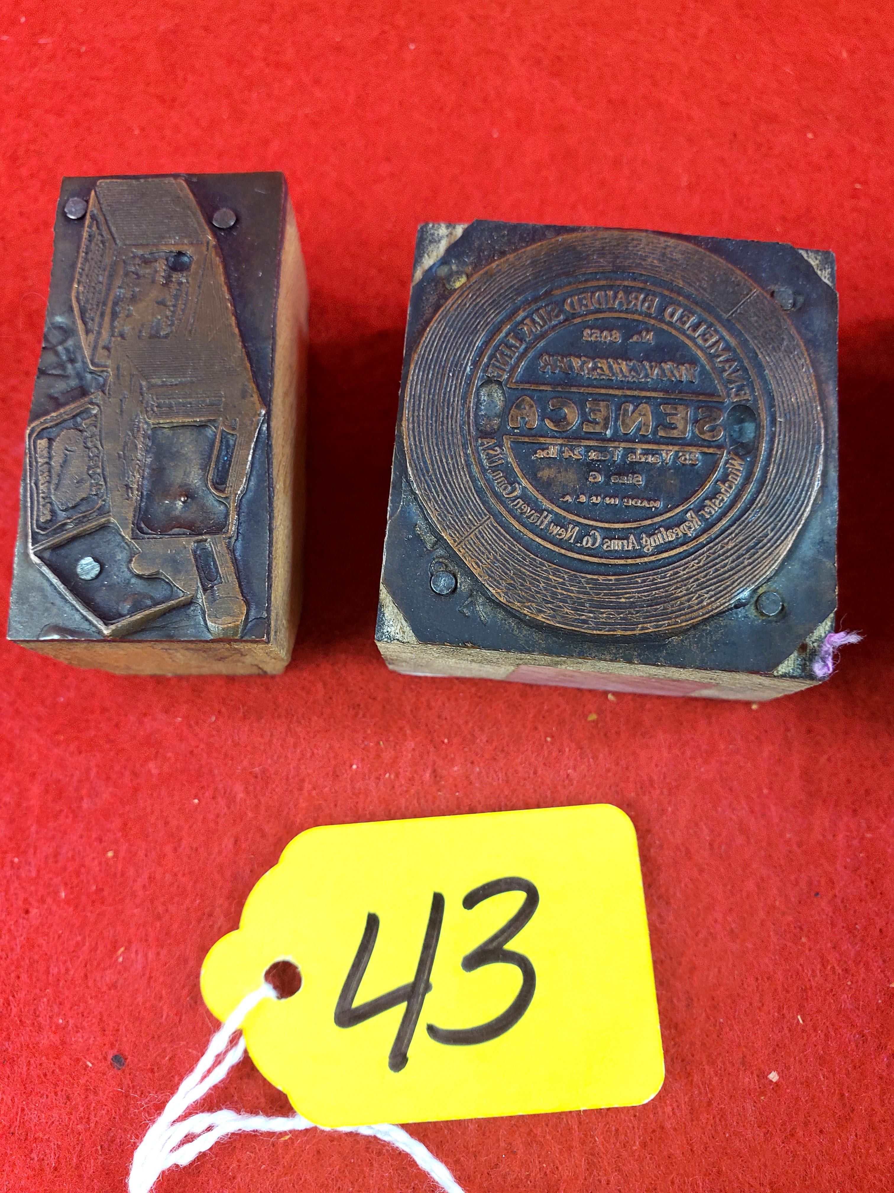 S043: Lot Of 5 Winchester Printers Blocks