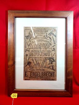S252: Lot Of 2, Ec Simmons Keen Kutter Paper Bags Framed