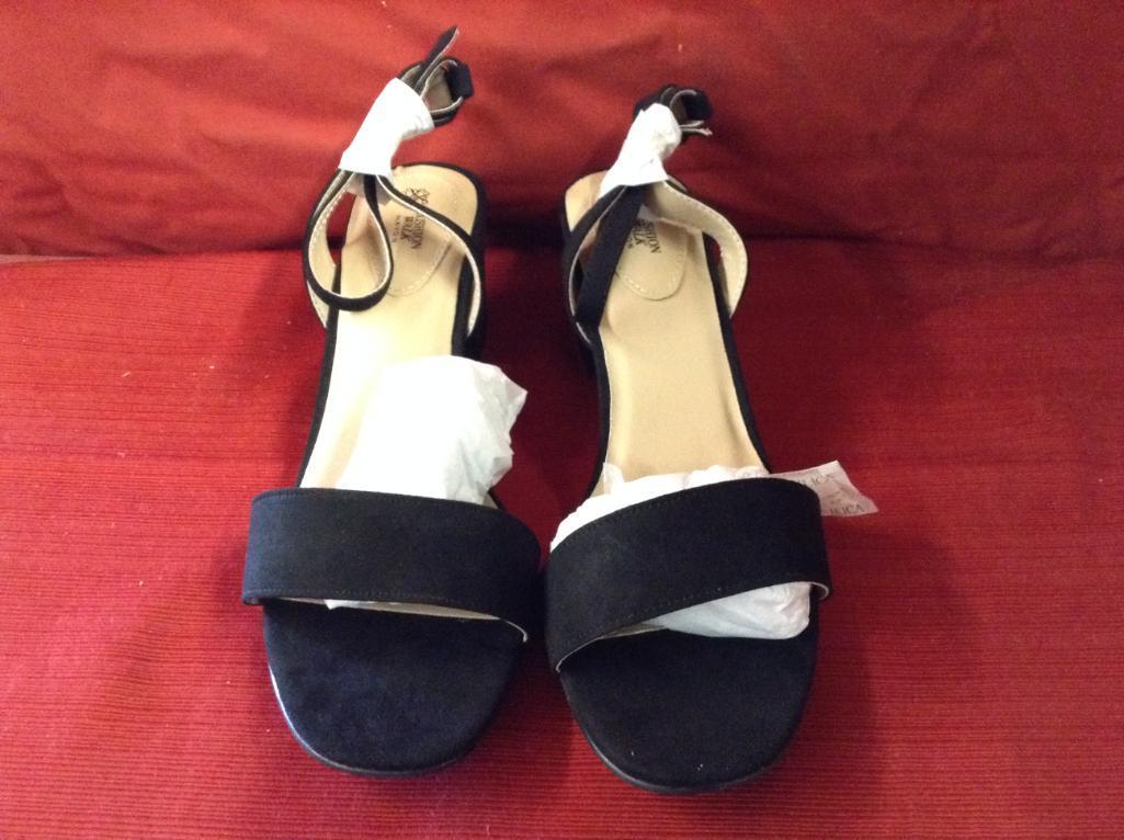 Approx. 10 Pcs Black Suede Heels (Size 11)