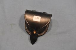 Ball and cap leather pouch