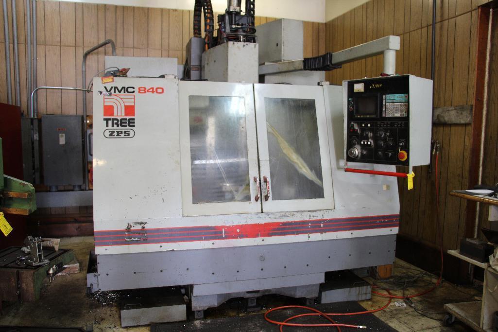 Tree VMC 840 (ZPS) CNC vertical milling machine w/ Yasnac control, 32" X-axis travels, 17" Y-axis