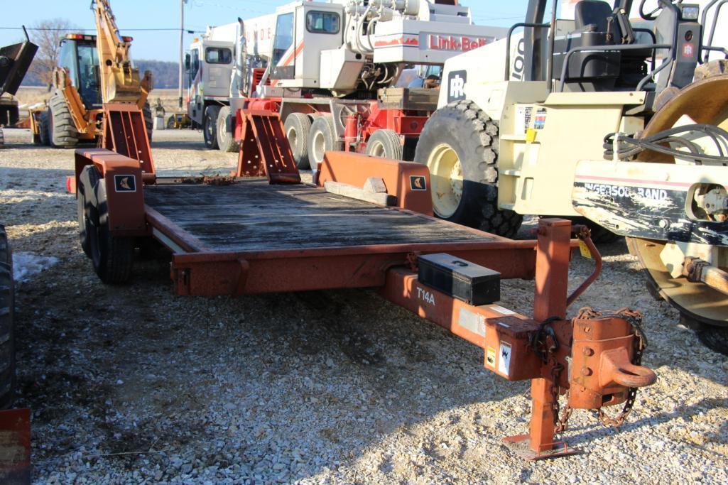 Ditch Witch T14A tandem axle tilt bed pintle hitch trailer