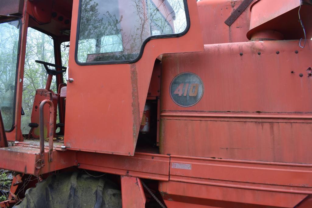 MF 410 diesel combine, includes weights under combine