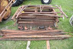 Scaffolding- 16 ends or 8 sections, one money w/photo'd braces and rollers