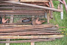 Scaffolding- 16 ends or 8 sections, one money w/photo'd braces and rollers