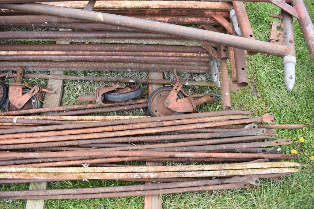 Scaffolding- 16 ends or 8 sections, one money w/photo'd braces and rollers